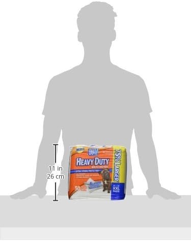 OUT! Petcare Puppy Pads XXL, Heavy Duty, Leak Proof Pee Pads for Dogs, Potty Training & Housebreaking, Puppy Essentials (26"x30", 30 Count) (Pack of 2)