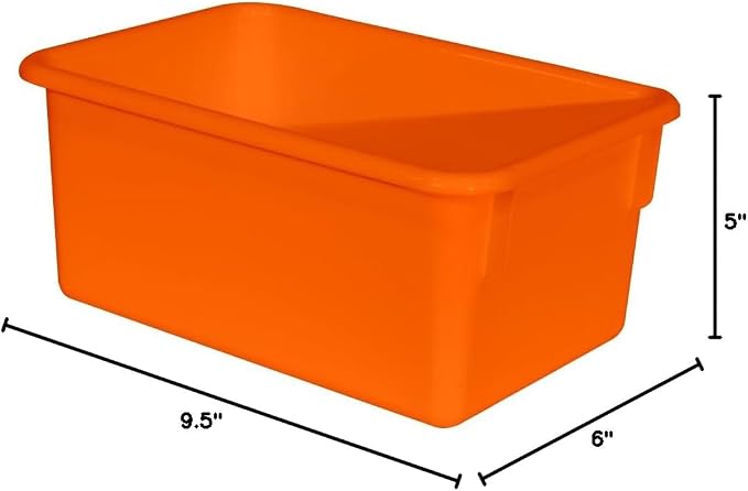 Wood Designs Cubby Storage Bin, Heavy Duty Plastic Containers