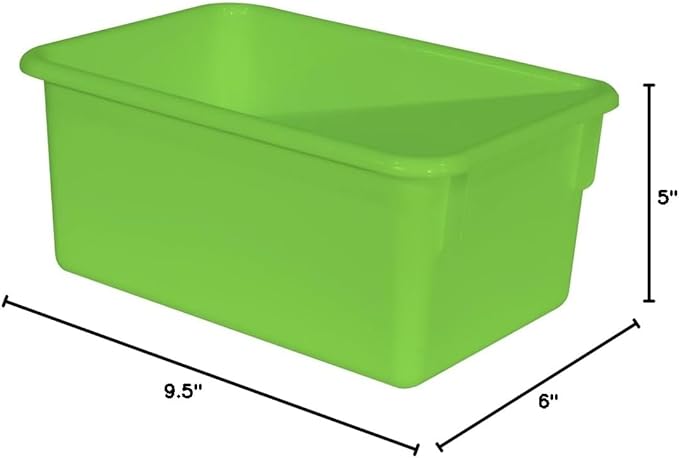 Wood Designs Cubby Storage Bin, Heavy Duty Plastic Containers