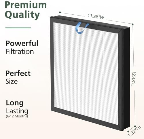 Vital 100S Replacement Filter Compatible with LEVOIT Vital 100S Air Purifier, 3-in-1 Activated Carbon Filter for Vital 100S-P, Vital 100S-RF, White, 2 Pack