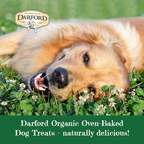 Darford Organic Premium Dog Treats – Peanut Butter Flavor – 12 lb Bulk Box – USDA Organic Ingredients – Oven-Baked Biscuits with Organic Barley & Oats – All Natural – Made in Canada