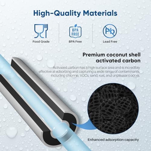 PUREPLUS 5 Micron 10" x 4.5" Whole House Sediment and Carbon Water Filter Replacement Cartridge for GE FXHTC, GXWH40L, GXWH35F, GNWH38S, Culligan RFC-BBSA, WRC25HD, PP10BB-CC, Pentek RFC-BB, 2Pack