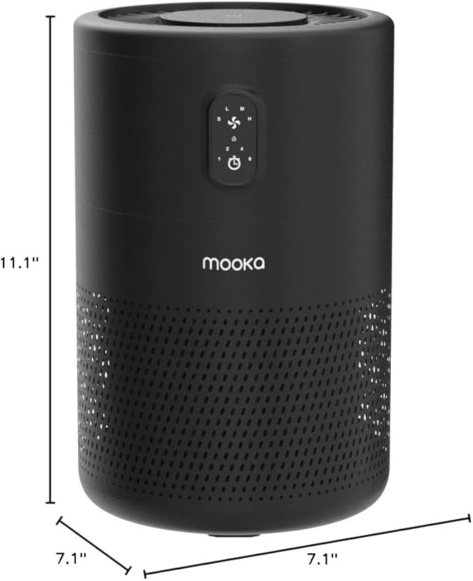 MOOKA Air Purifiers for Home Large Room up to 1076 ft², H13 True HEPA Air