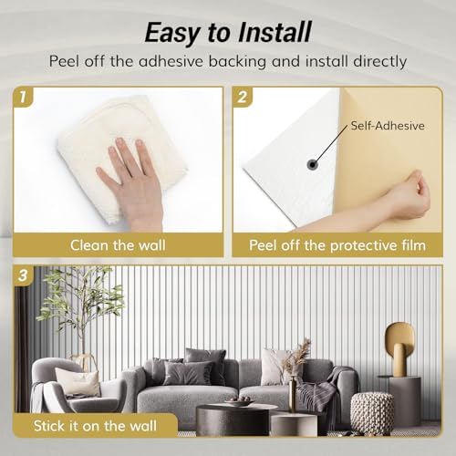 TONOR Large Acoustic Panels Self Adhesive-8 Pack 47.2" X 23.6" X 0.35"