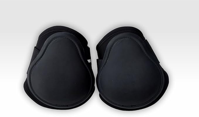 Majestic Ally Horse Leg Protection Fetlock and Tendon Boots Set, PU Shell, Neoprene Lining, Hook and Loop Closures, Multiple Colors and Sizes