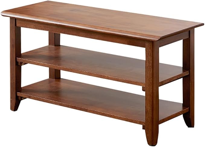 XKZG Storage Bench Wooden Shoe Rack Bench Rustic Solid Wood Entryway Bench