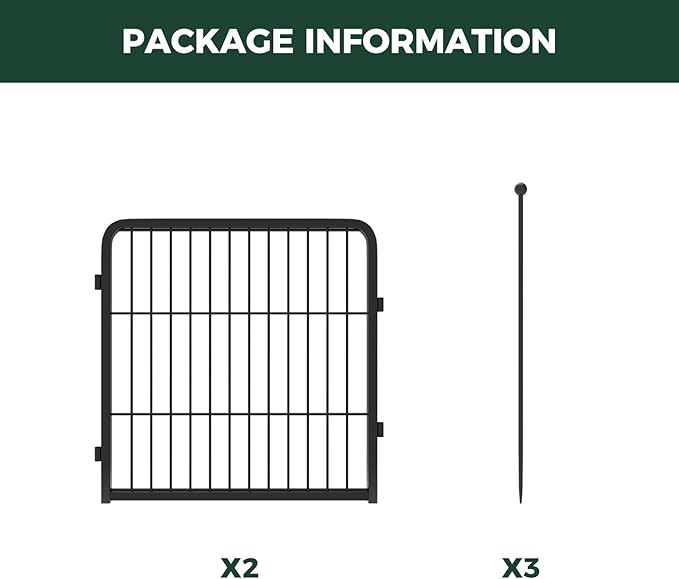 FXW Rollick Unleashed Dog Playpen for Indoor, Yard, RV Camping, 24 inch 2 Panels for Small and Puppy Dogs, Black│Patented