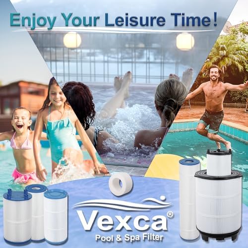 Vexca® PRB25-IN Hot Tub Filter, Replaces Unicel C-4326, Filbur FC-2375, FC-2370, Guardian 413-106, 3005845, 17-2327, 13 5/16" x 5" Drop in Spa Filter, 25 Sq.Ft, 2 Pack
