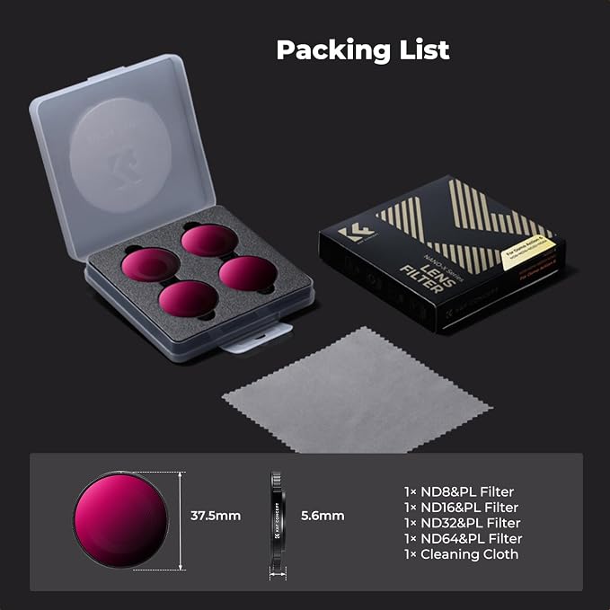 K&F CONCEPT ND/PL Filter Kit Compatible