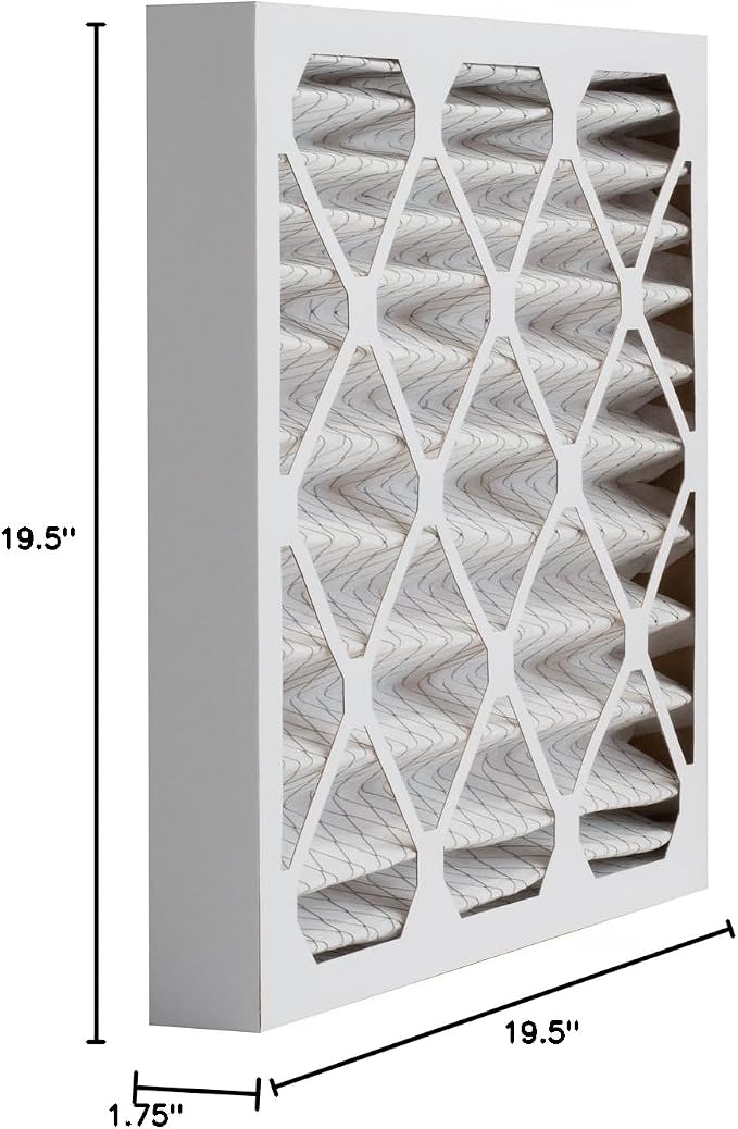 Aerostar 20x25x2 MERV 8, Pleated Air Filter, Box of 6, Made in the USA