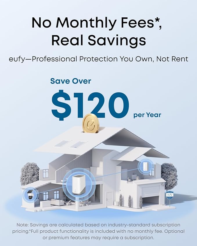 eufy Security 4K Indoor Camera E30,360ยฐ Pan Tilt,AI Auto Tracking,Color Night Vision,Pet/Baby/Nanny Monitor with Two-Way Audio,AI Human/Pet Detection,Works with HomeKit, No Monthly Fee, Black