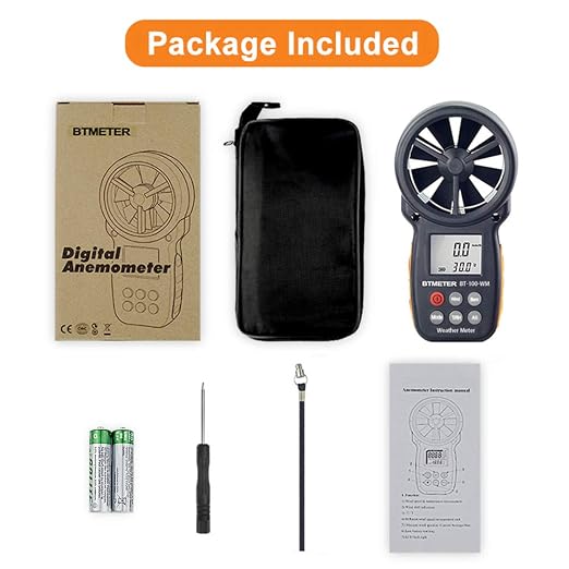BTMETER Digital Anemometer Barometer Handheld,