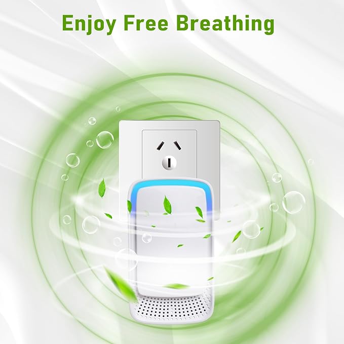2026 New3 Pack Plug In Air Ionizers-Negative Ion Air Purifier for Home Silent Work Air Cleaner for Bathroom,Living Room,Office,Kitchen,Pet Room,Portable Ionic Air Purifier for Bedroom(3)
