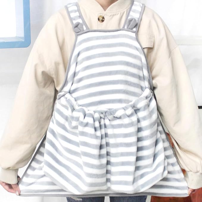 Ferret Sling Carrier Fleece Bag Soft Breathable Hands Free Shoulder Front Chest Apron Bonding Pouch Accompany Carrier for Rat Bird Hamster Rabbit Guinea Pig Rabbit (S)