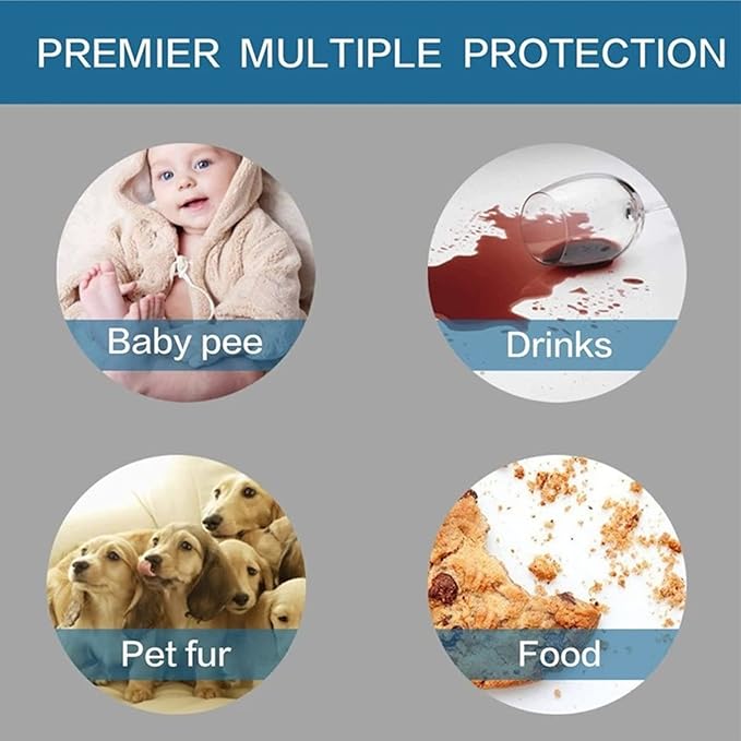 Waterproof Dog Bed Covers for Couch Protection, Water-Resistant Soft Dog Pet Blanket Anti-Slip Dog Blanket for Bed, for Furniture Bed Couch Sofa (Gray Blue,52x82inch)