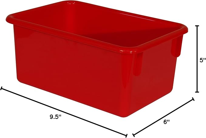 Wood Designs Cubby Storage Bin, Heavy Duty Plastic Containers