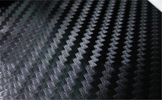 3D Black Carbon Fiber Vinyl Bubble Car Wrap Film Automotive DIY Decals (72" x 60" / 6 FT x 5 FT)