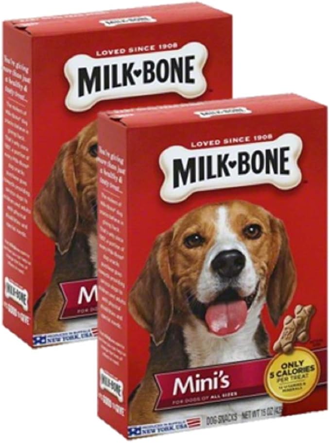 2 Pack - Milk-Bone Mini's Original Dog Treats, 15-oz box