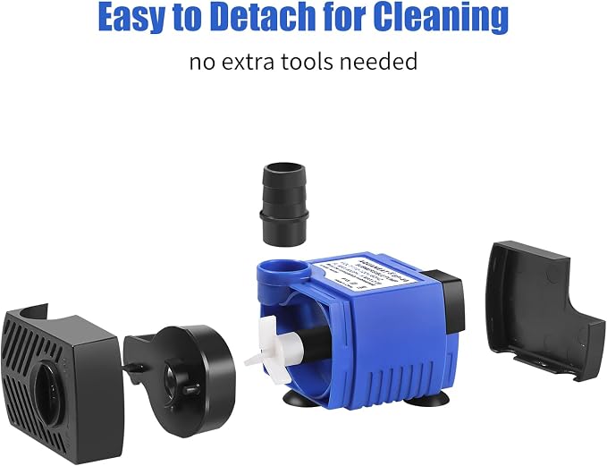 AQUANEAT Small Fountain Pump, 80 GPH Mini Submersible Water Pump