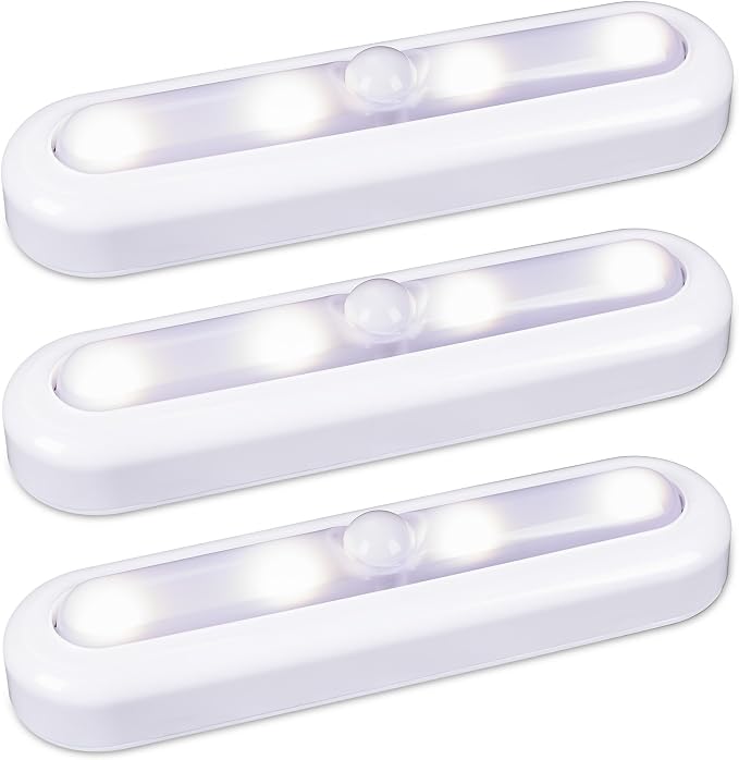 STAR-SPANGLED 3 Pack 7” Dimmable Push Tap Lights, Stick on LED Touch Lights AAA