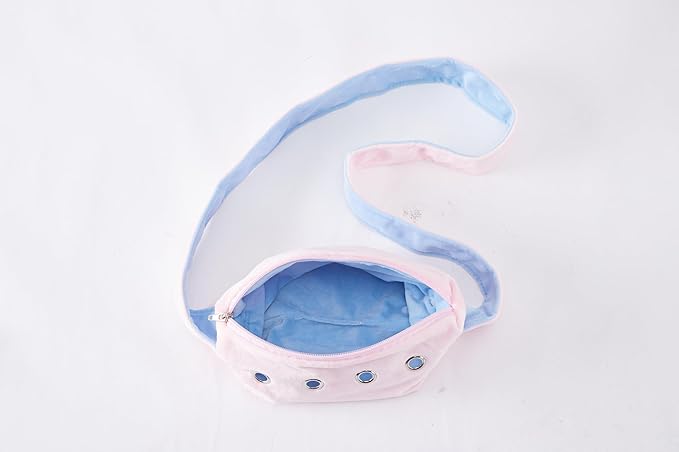 Meow&Woof Sugar Glider Bonding Pouch & Small Animal Carrier - Escape-Proof Sling for Hedgehogs, Ferrets, Hamsters Soft Critter Cuddler (10"x6", Pink)