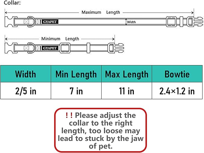 Collar for Cat Pet Breakaway with Bell Bowtie Detachable Bow Adjustable Safety Kitten Puppy Girl Boy 2pcs Pink Leopard & Pure