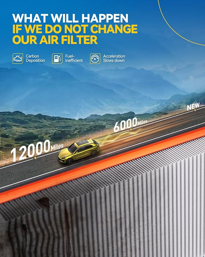 PHILTOP Engine Air Filter, CA12967 Compatible