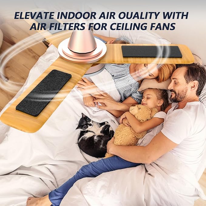 Ceiling Fan Filters for Blades, Easily Sticks Unscented Air Filters for Common