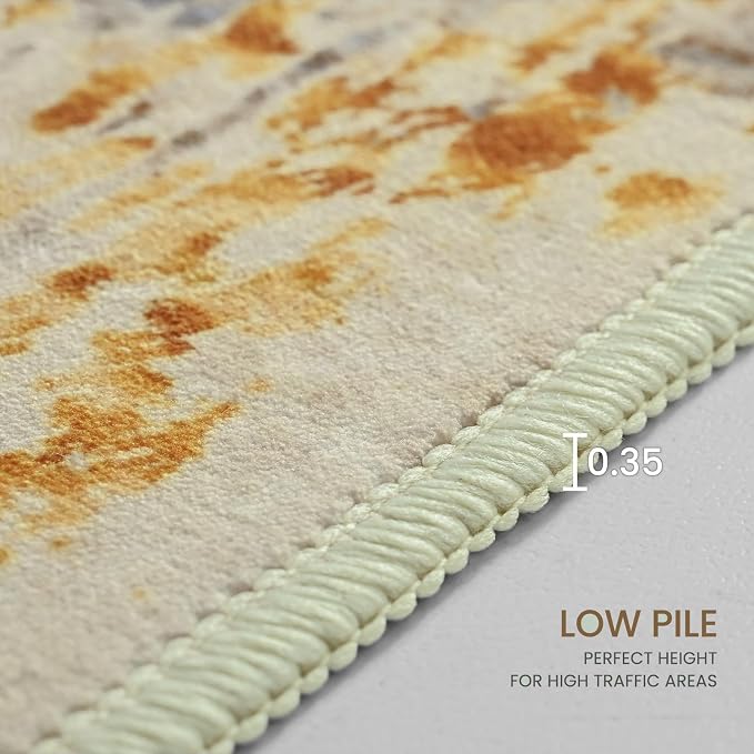 Runner Rug for Kitchen Beige Hallways Runner Rug Non Slip 2'6''x8' Washable
