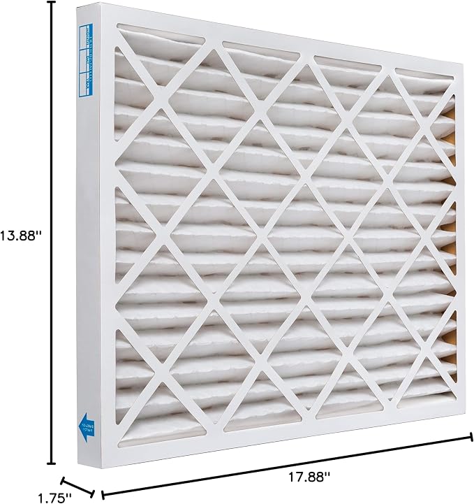Aerostar 14x18x2 MERV 8, Pleated Air Filter, Box of 6, Made in the USA