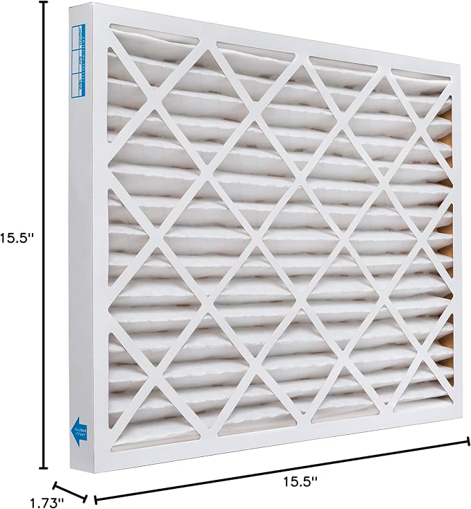 Aerostar 16x25x2 MERV 11, Pleated Air Filter, Box of 6, Made in the USA