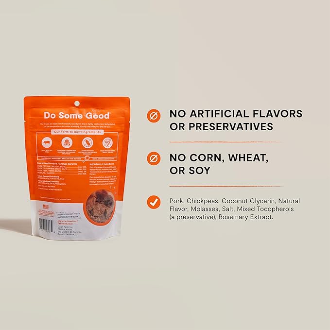 Open Farm Dehydrated Grain-Free Pork Treats 4.5 Ounces