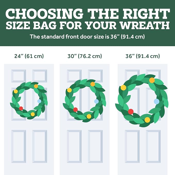 ZOBER Christmas Wreath Storage Container 30 Inch