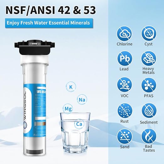 Under Sink Water Filter System, NSF/ANSI 42&53 Improve Taste, EZ Change Life
