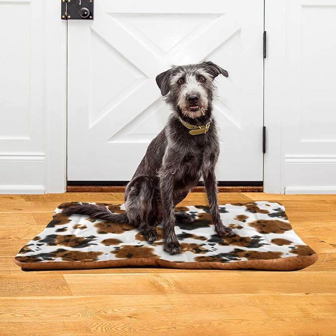Pet Bed Cow Print Tie Dye Dog Bed Mat Absorbing Non Slip Pad Pet Sleeping Mat for Small, Medium, and Large Dogs Puppy Cat 36 in x 24 in