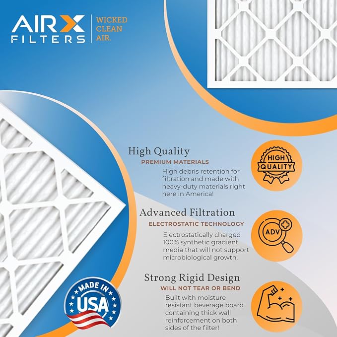 AIRX FILTERS WICKED CLEAN AIR. 18x20x1 Air Filter MERV 13 Electrostatic Pleated
