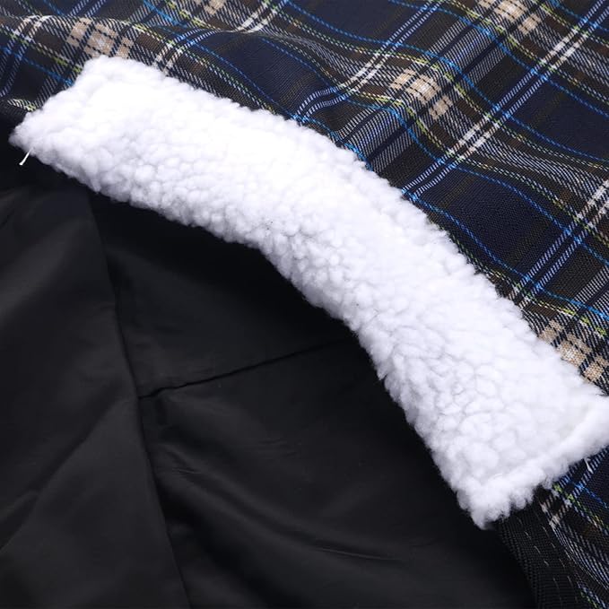 600 Denier Ripstop Mini Horse Blanket - 0g Fill Lightweight, Waterproof Breathable Miniature Pony/Donkey Turnout Rain Sheet Blueplaid 51