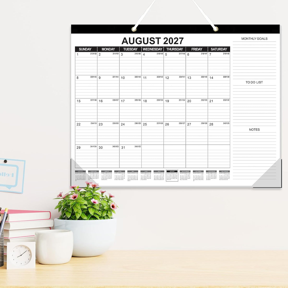 GuassLee Large Desk Calendar 2027-2028 3 Pack, 18 Months, 22" x 17"