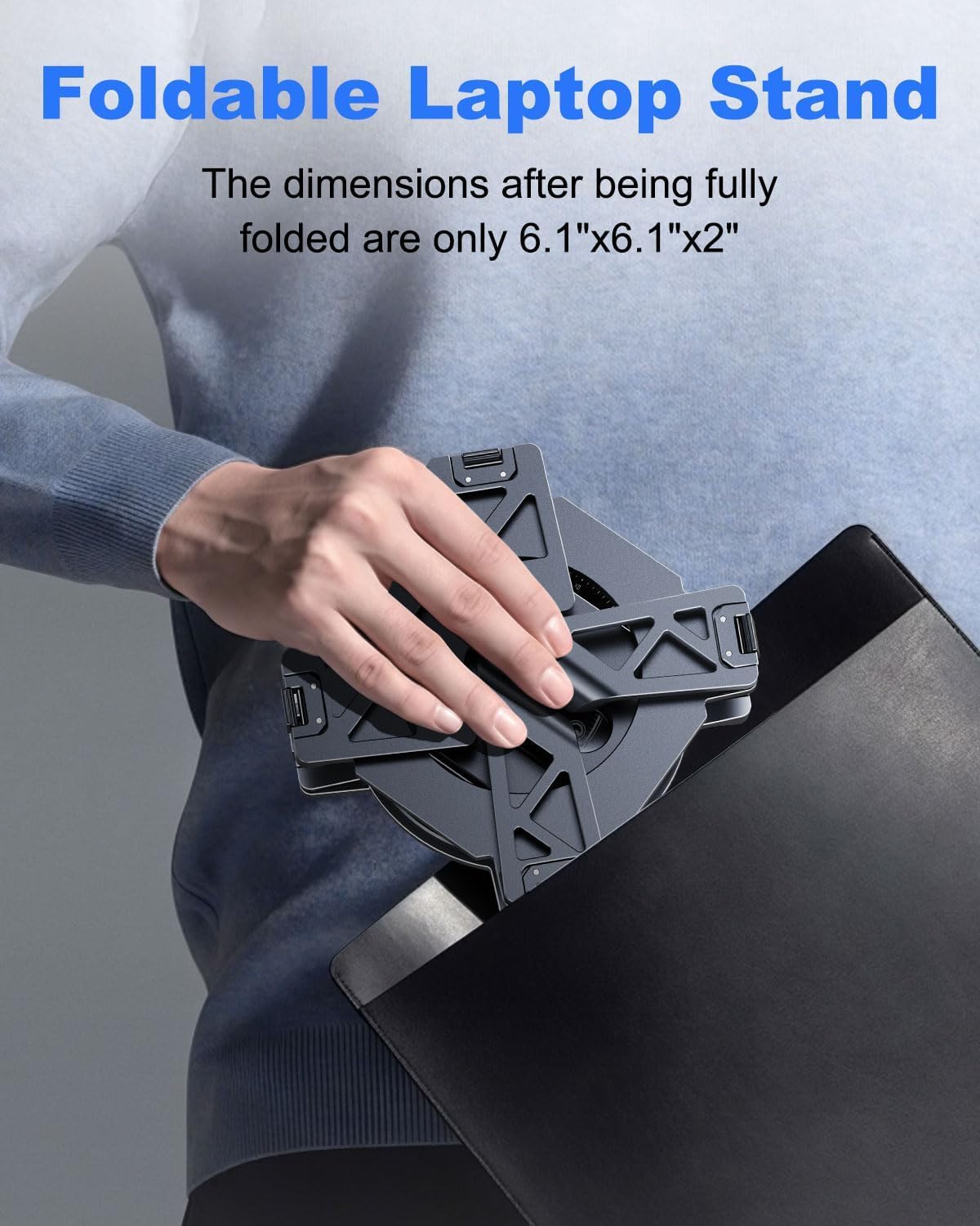 Laptop Stand for Desk,360°Rotating Aluminum Ergonomic Computer Riser