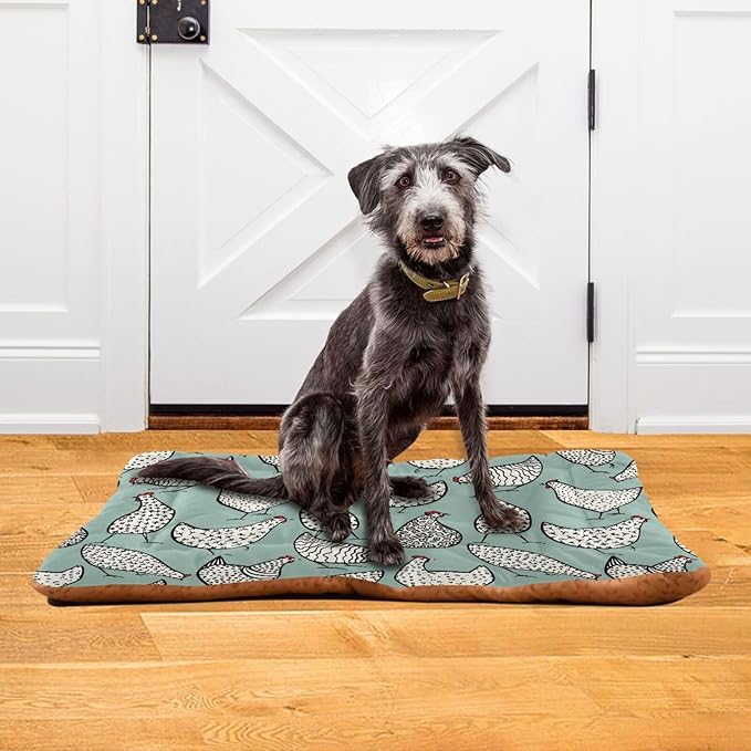 Funny Chicken Pet Bed Cute Dog Bed Mat Absorbing Non Slip Pad Pet Sleeping Mat for Small, Medium, and Large Dogs Puppy Cat 24 in x 18 in