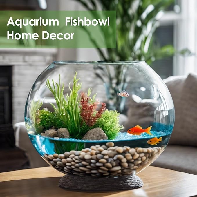 Craft And Party, Glass Bubble Vase, 4.5" Height x 6" Width, Set of 6 Glass Fish Bowl Vase, Bubble Bowl vase for Terrarium, Flower Vase Centerpiece
