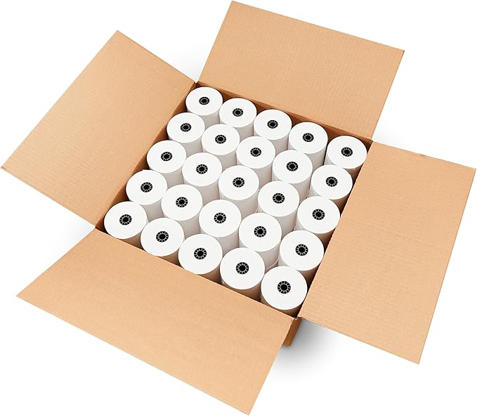 (50 Rolls) 3" x 165' 1-Ply Bond Receipt Paper POS Cash Register Point of Service Printer Paper SP700, 07901, 07706, 220,8340, m188b
