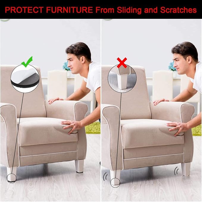 Non Slip Furniture Pads -16pcs 2.5" Furniture Grippers Hardwood Floors