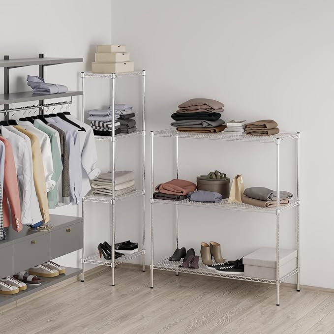 21" Deep x 48" Wide x 54" Height Wire Shelving Kit | 3-Tier | NSF Commercial Storage Rack Unit