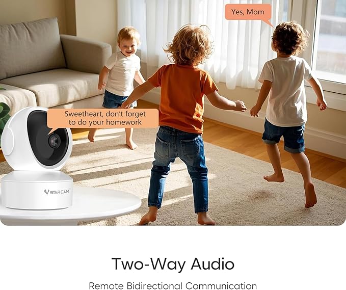 VSTARCAM 2K Indoor Security Camera, 3MP Pet Camera with Phone App, 360° Pan/Tilt Dog Camera for Home Security, AI Human Detection, Color Night Vision, 2-Way Audio, Support 256GB SD Card, 2.4G WiFi