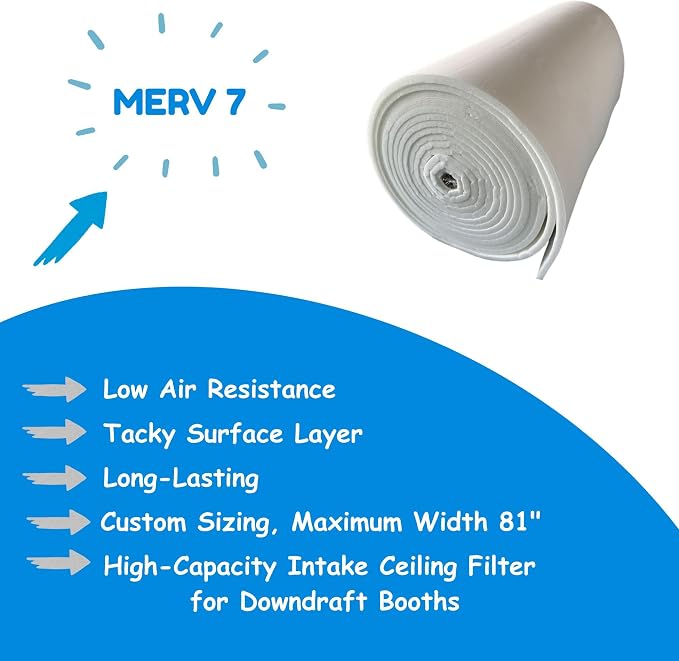 Spray Booth Ceiling Filter, High-Capacity Intake Air Filter