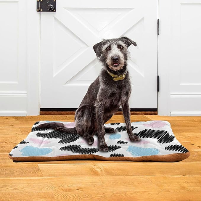 Milk Cow Print Pet Bed Cute Dog Bed Mat Absorbing Non Slip Pad Pet Sleeping Mat for Small, Medium, and Large Dogs Puppy Cat 24 in x 18 in