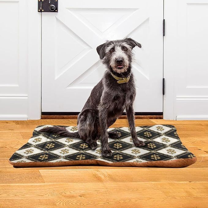 Pet Bed Black White Dollar Sign Dog Bed Mat Absorbing Non Slip Pad Pet Sleeping Mat for Small, Medium, and Large Dogs Puppy Cat 36 in x 24 in