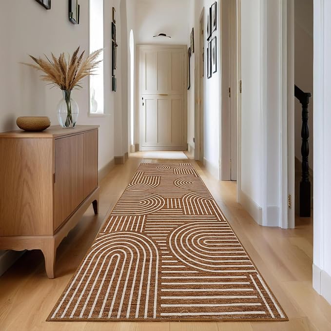 ROYHOME Modern Rug 2x6 Runners for Hallways, Abstract Kitchen Runner Rugs Non