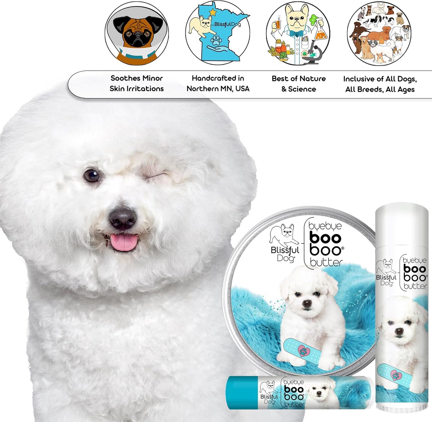 The Blissful Dog Bichon Frise Boo Boo Butter, 0.15-Ounce
